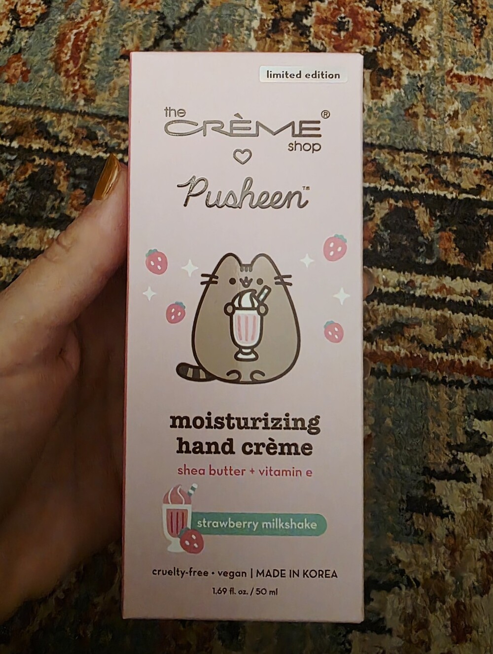 Pusheen Strawberry Milkshake Moisturizing Hand Crème- 50ml